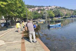 καθαρισμός της λίμνης Καστοριάς