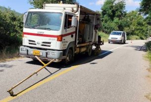 εργασίες διαγράμμισης στο Επαρχιακό Οδικό Δίκτυο