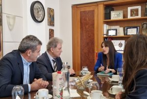 Συνάντηση του Περιφερειάρχη και του Αντιπεριφερειάρχη με την Υφυπουργό Εσωτερικών.