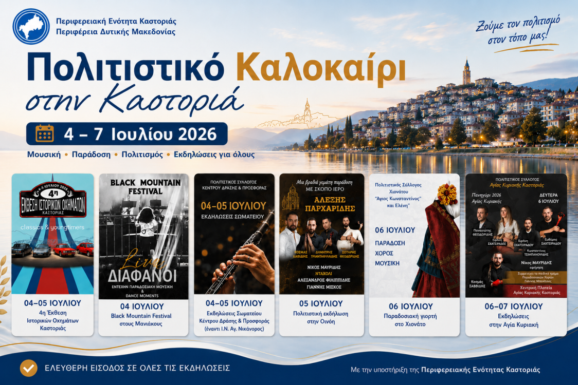 Η Π.Ε. Καστοριάς στηρίζει πολιτιστικές εκδηλώσεις στην περιοχή  